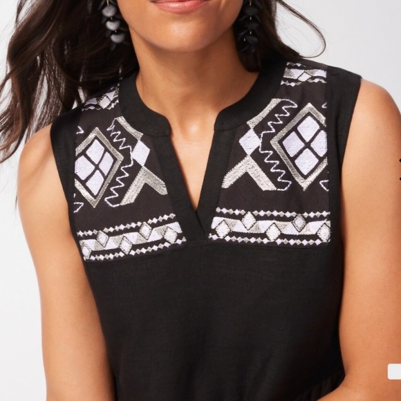 Chicos tiered linen dress - Picture 3 of 6